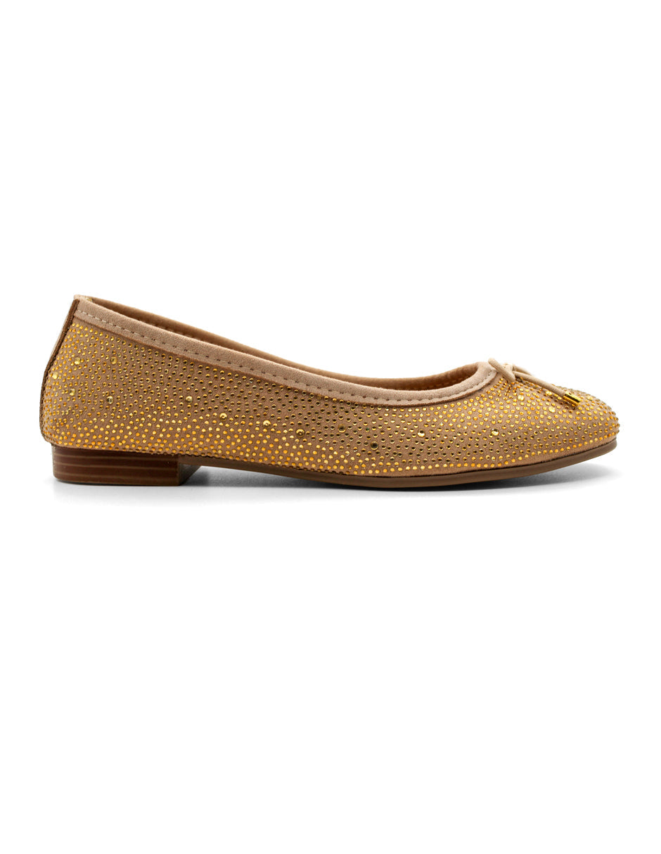 Flats clásicas Exterior Textil Color Beige Para Mujer De RBCOLLECTION