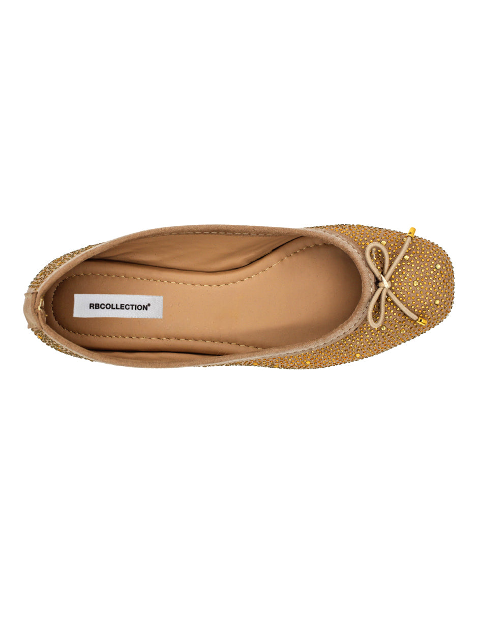 Flats clásicas Exterior Textil Color Beige Para Mujer De RBCOLLECTION