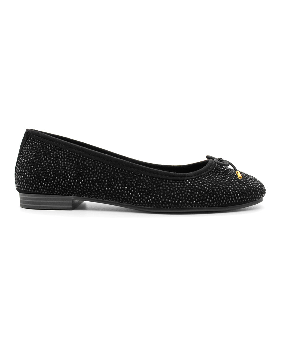 Flats clásicas Exterior Textil Color Negro Para Mujer De RBCOLLECTION