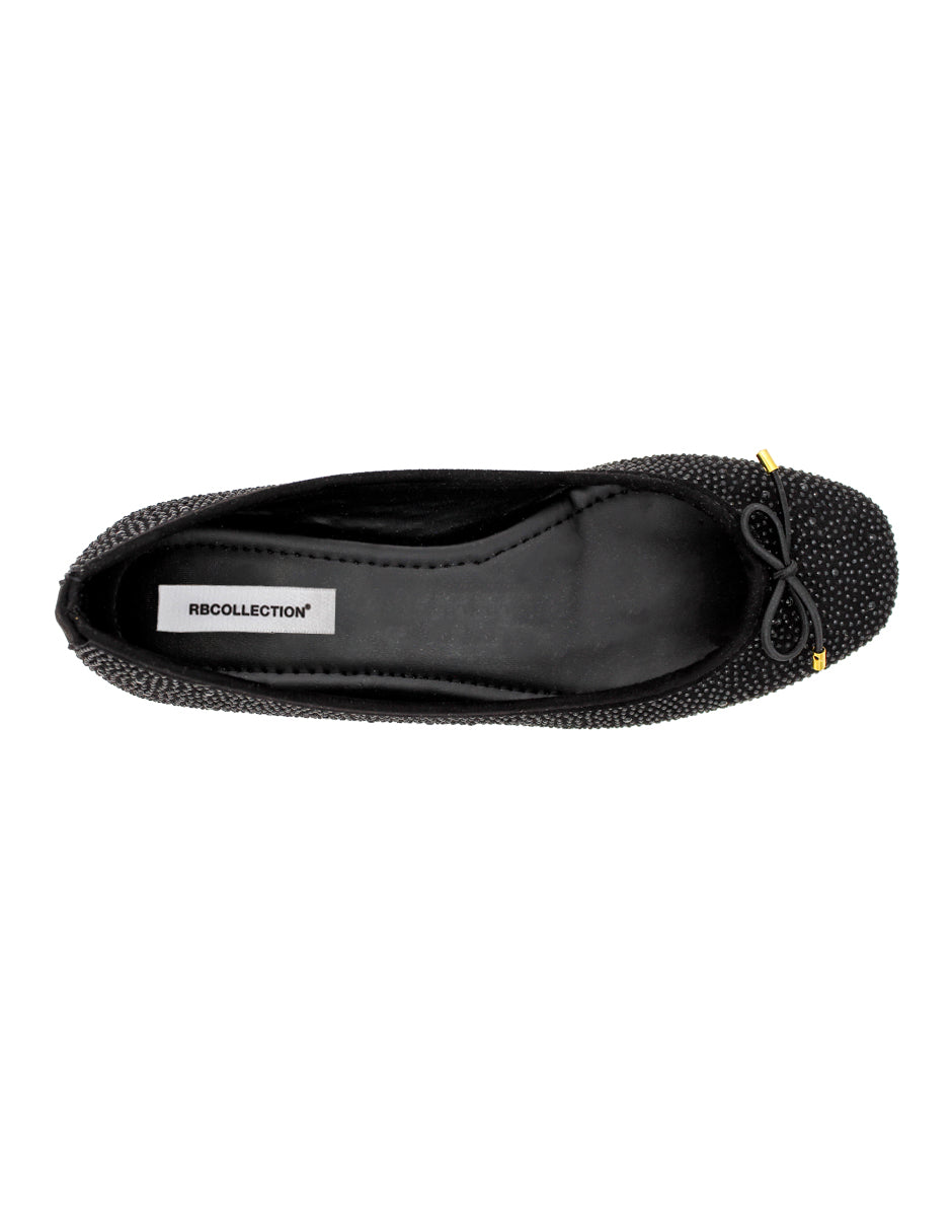 Flats clásicas Exterior Textil Color Negro Para Mujer De RBCOLLECTION