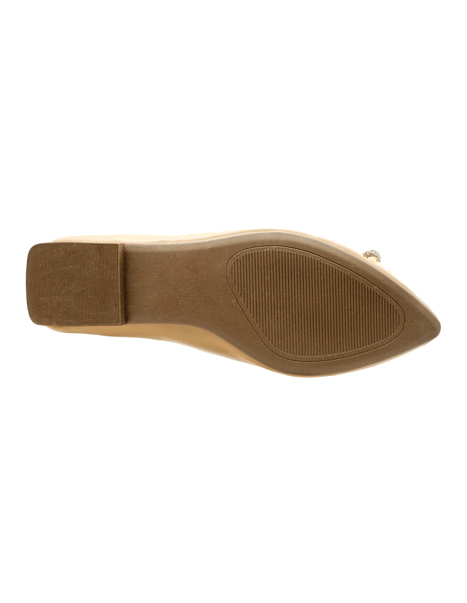 Flats clásicas Exterior Sintético Color Beige Para Mujer De RBCOLLECTION