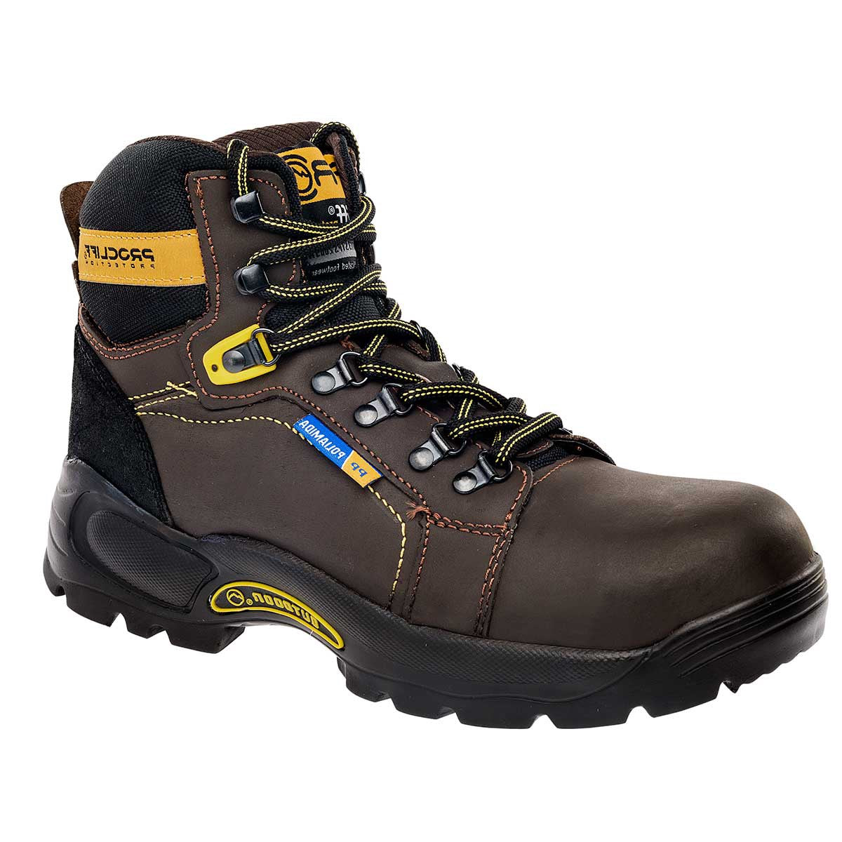 Botas industriales Exterior Piel Color Café Para Hombre De Cliff