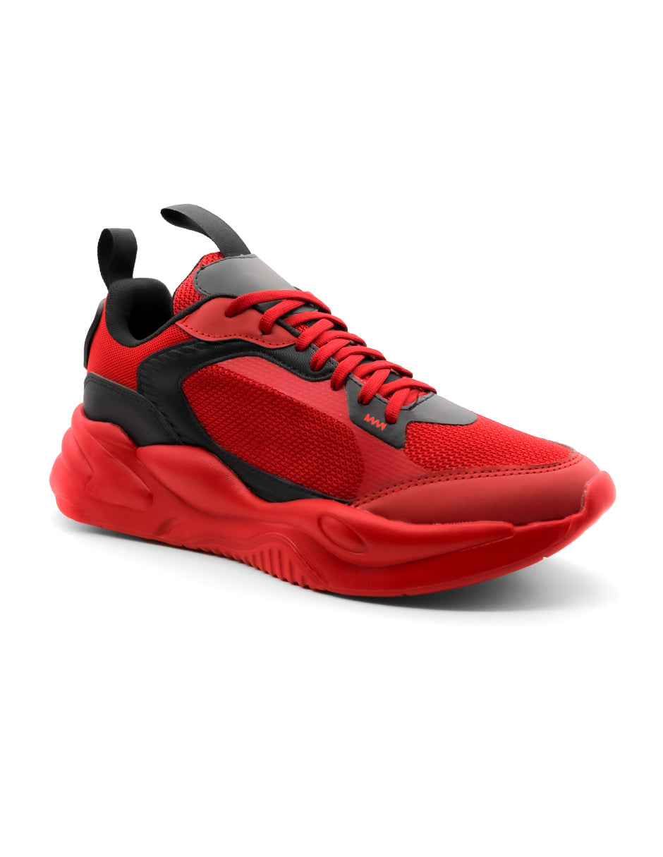 Tenis tipo deportivo Exterior Textil Color Rojo Para Hombre De RBCOLLECTION