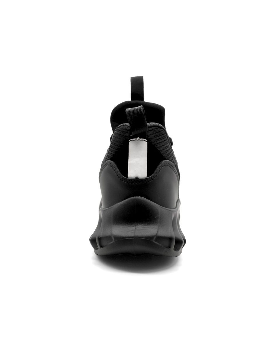 Tenis tipo deportivo Exterior Piel Color Negro Para Hombre De RBCOLLECTION