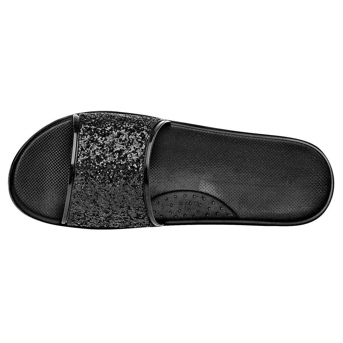 Sandalias de piso Exterior Sintético Color Negro Para Mujer De Elega