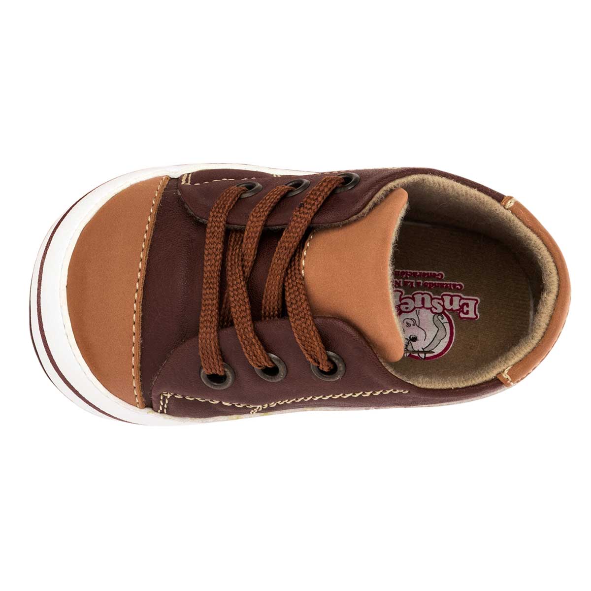 Zapatos recién nacido Exterior Sintético Color Café Camel Para Niño De Ensueño