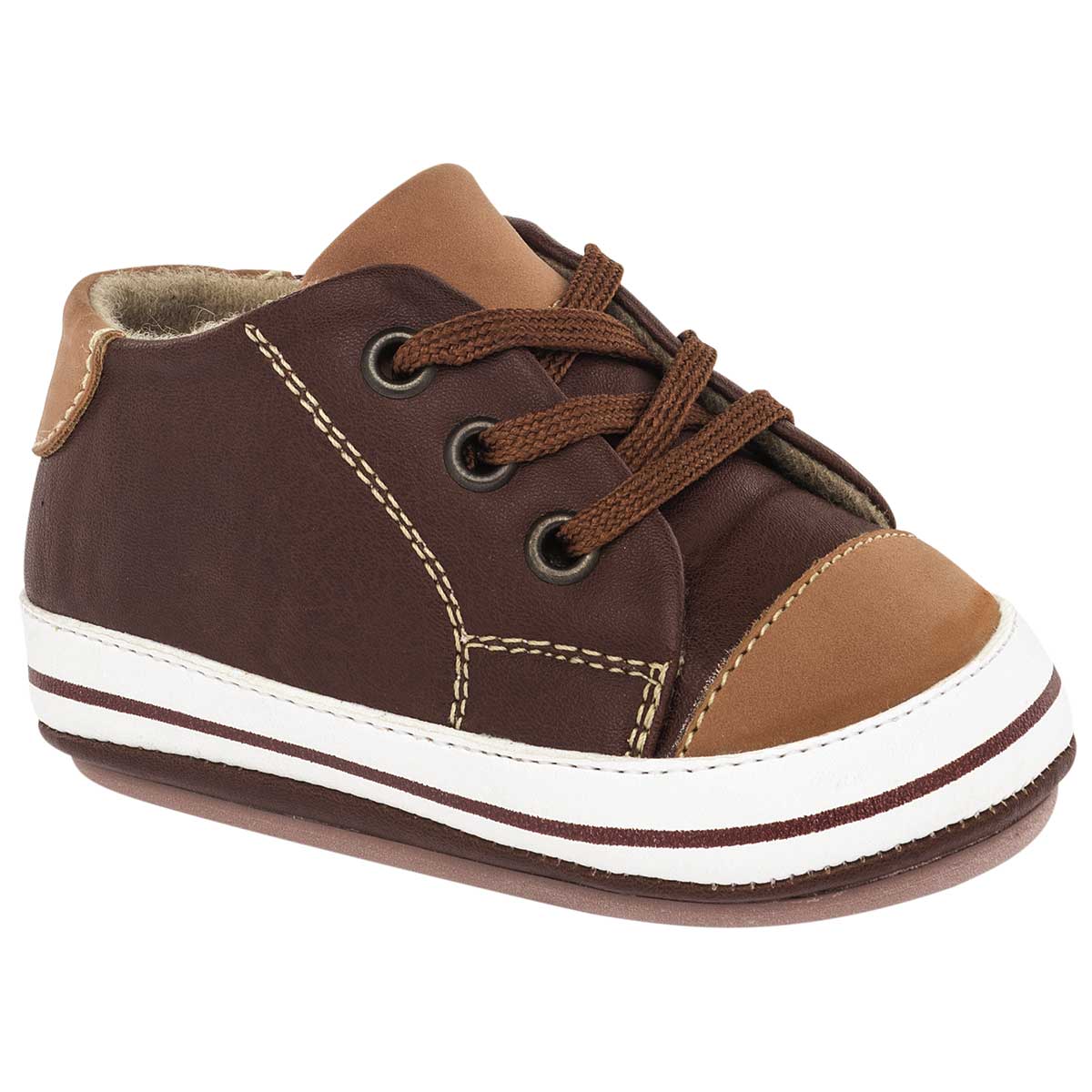 Zapatos para recién nacido Exterior Sintético Color Café Camel Para Niño De Ensueño