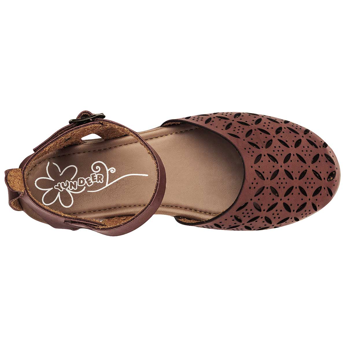 Sandalias de piso Exterior Sintético Color Camel Para Mujer De Yondeer