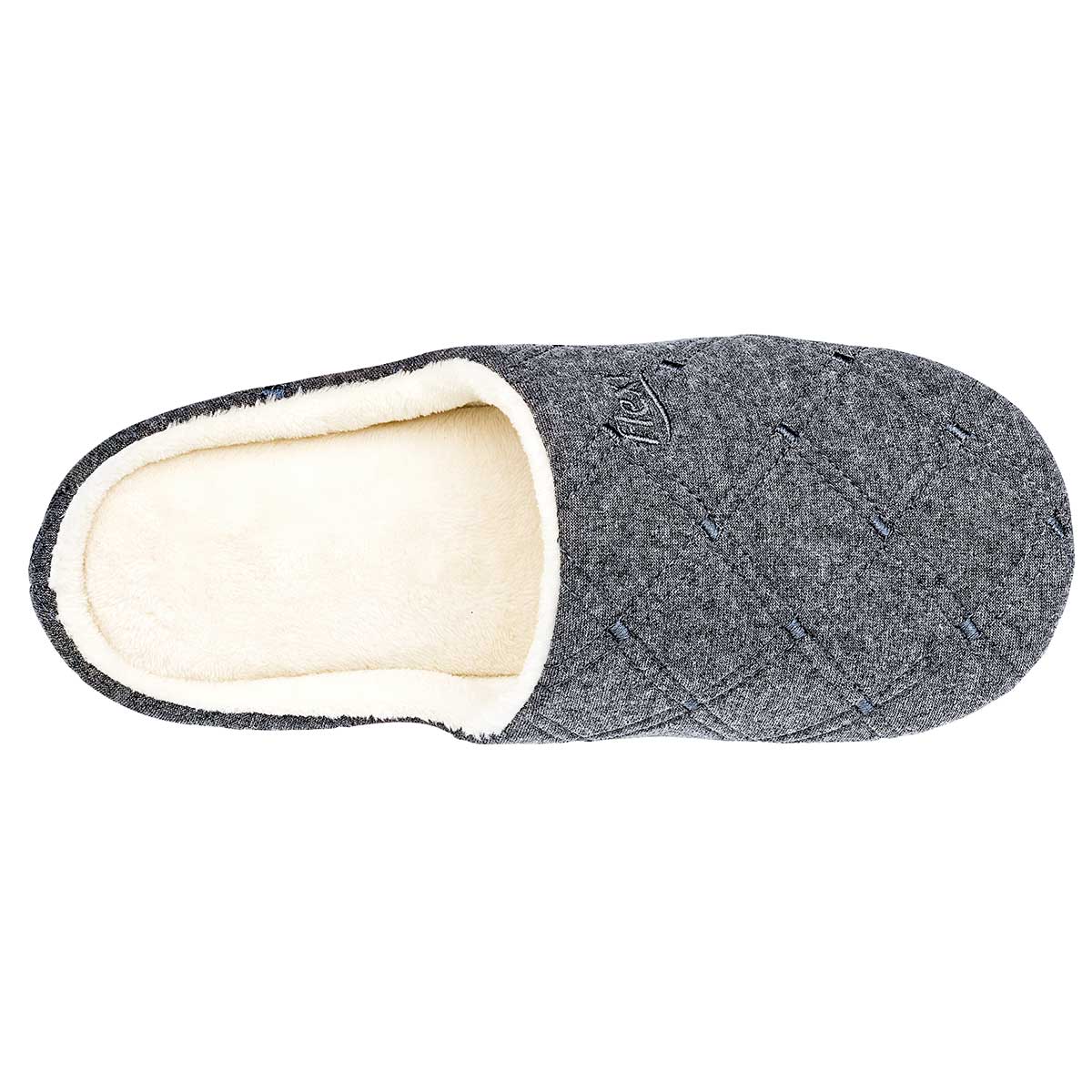 Pantuflas Exterior Textil Color Gris Para Hombre De Flexi