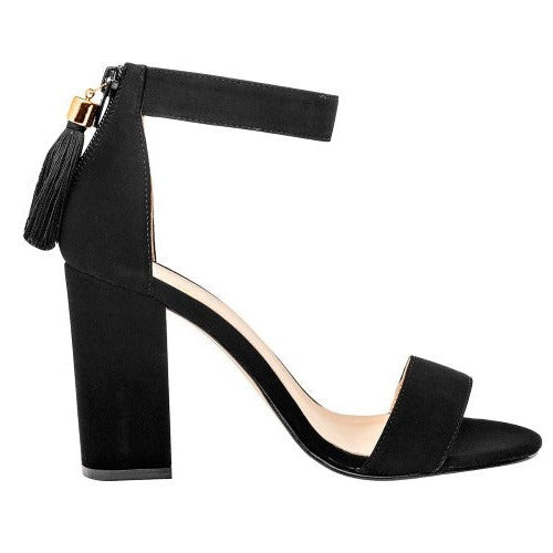 Sandalias con tacón Exterior Textil Color Negro Para Mujer De Pietro Alessandro