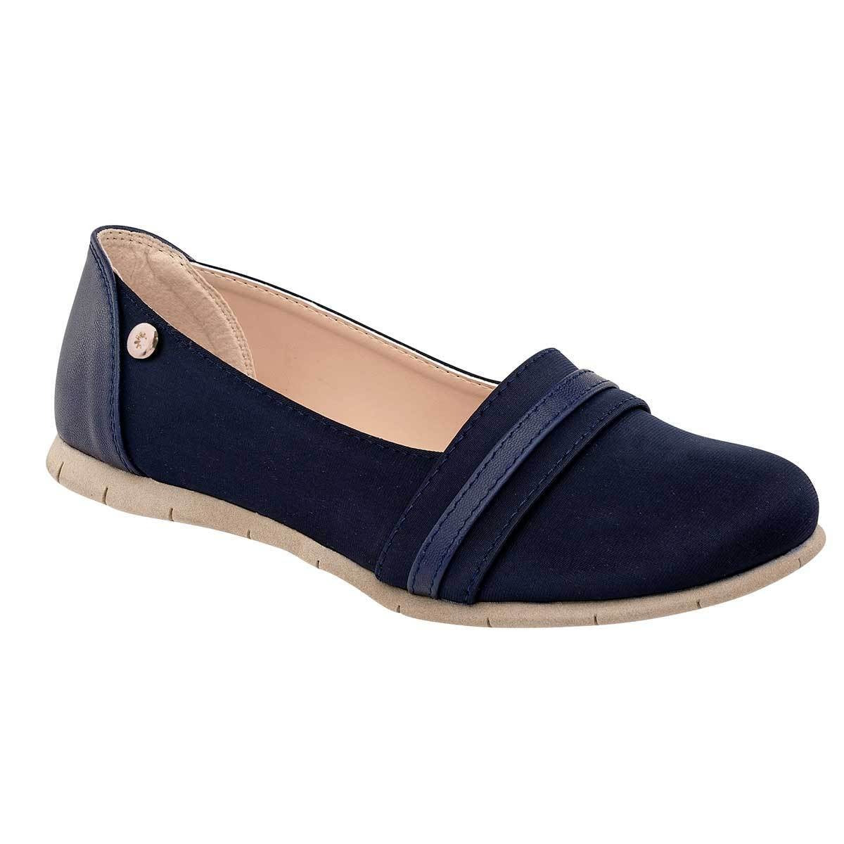 Loafers Exterior Textil Color Marino de Moramora