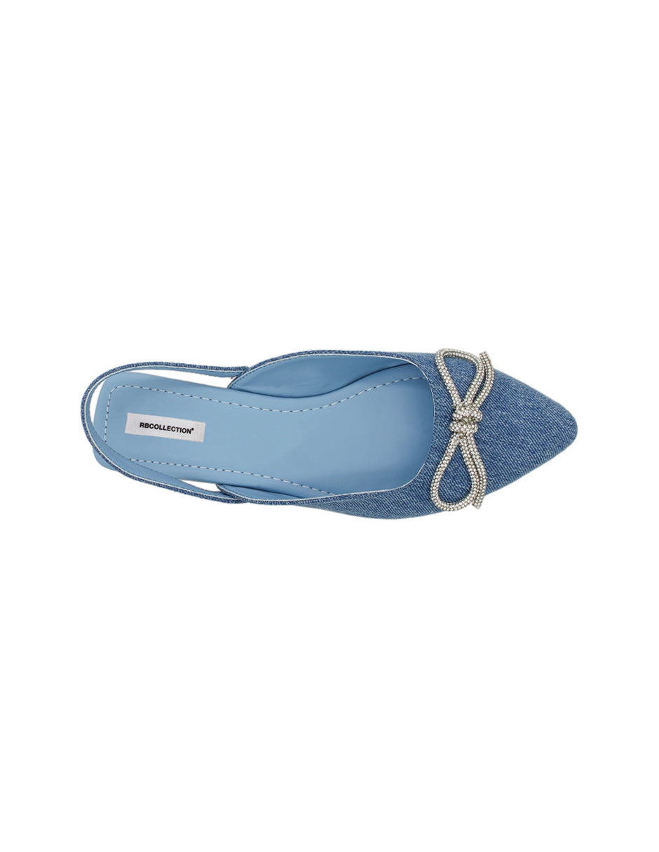 Flats puntales Color Azul Para Mujer De RBCOLLECTION