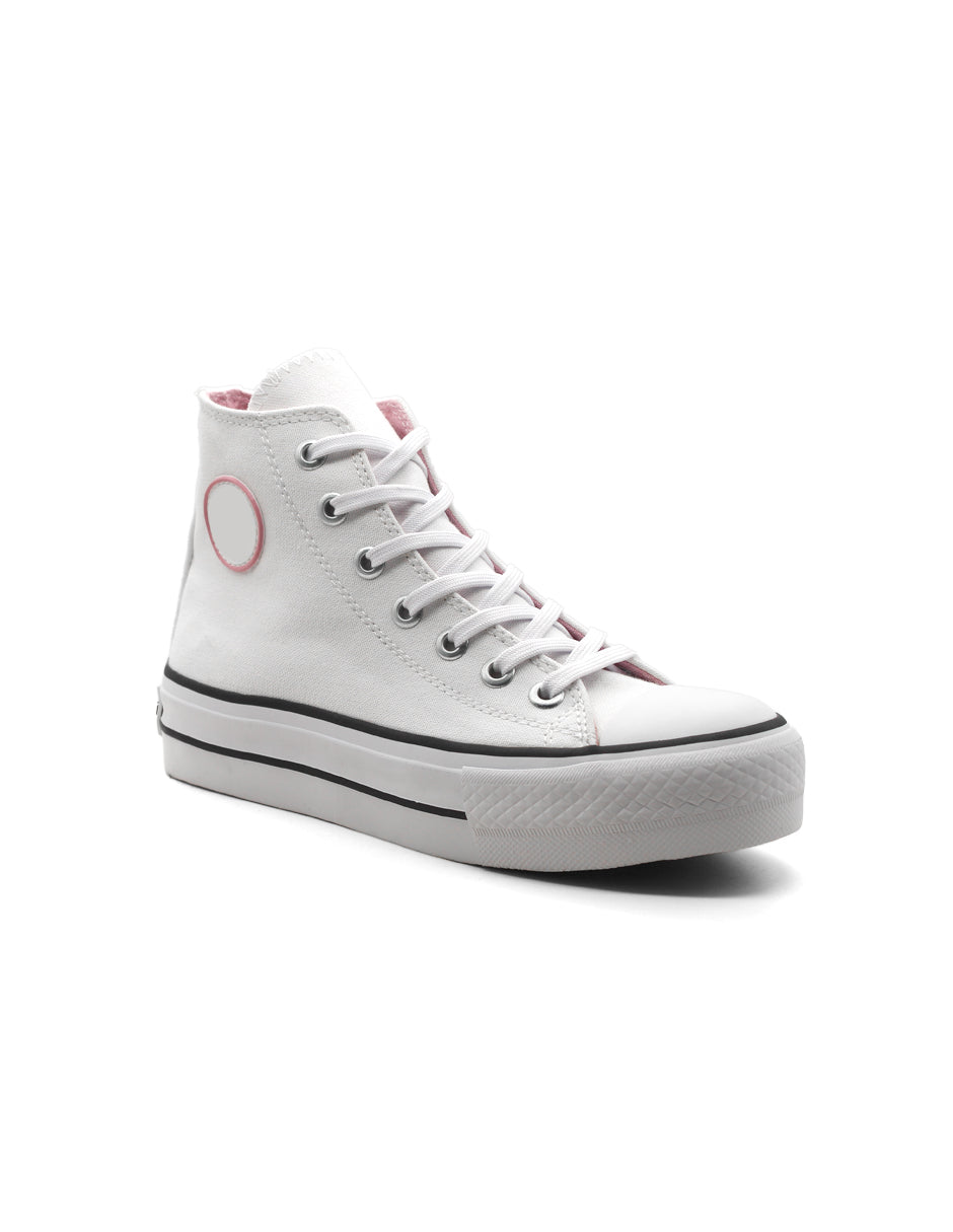 Tenis botín Color Blanco Para Mujer De RBCOLLECTION