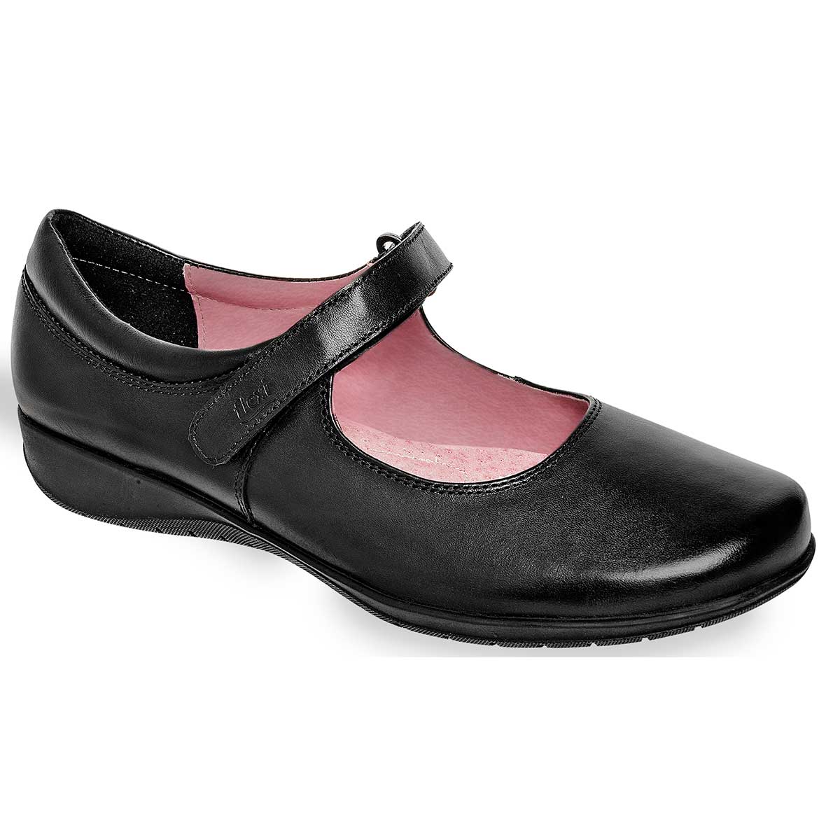 Escolares Exterior Piel Color Negro Para Mujer De Flexi