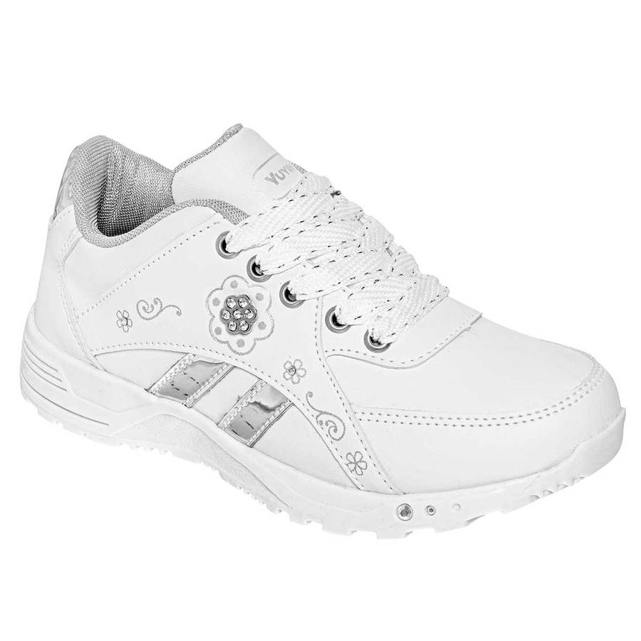 Tenis deportivos Exterior Piel sintetica Color Blanco de Yuyin