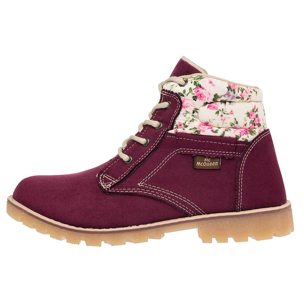 Botas casuales Exterior Gamuza Sintética Color Vino de Mcqueen