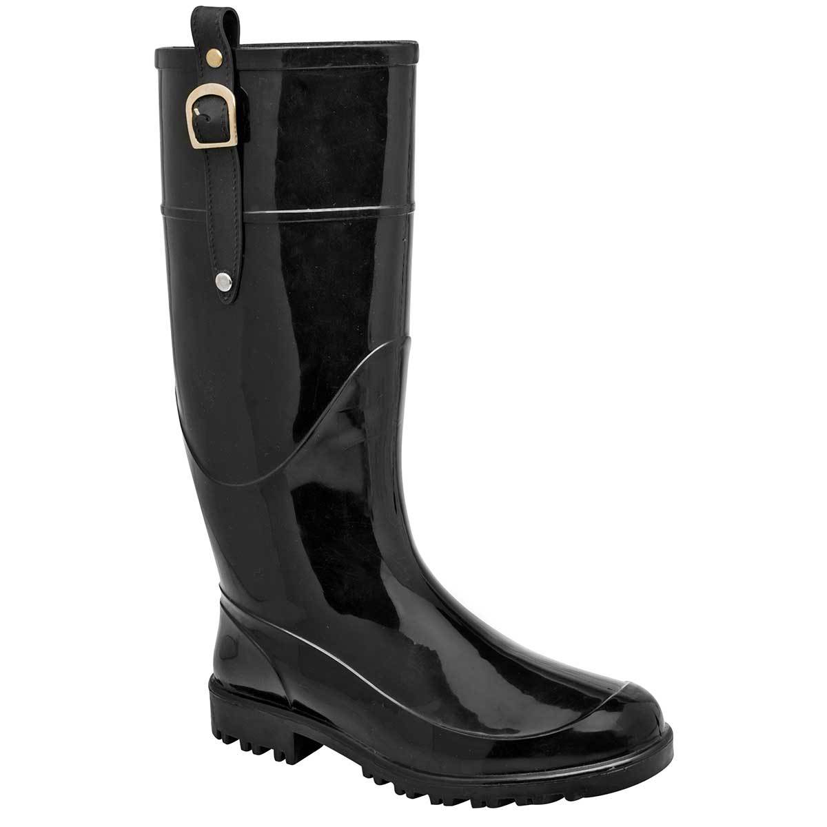 Botas de lluvia Exterior Charol Color Negro de Top Moda