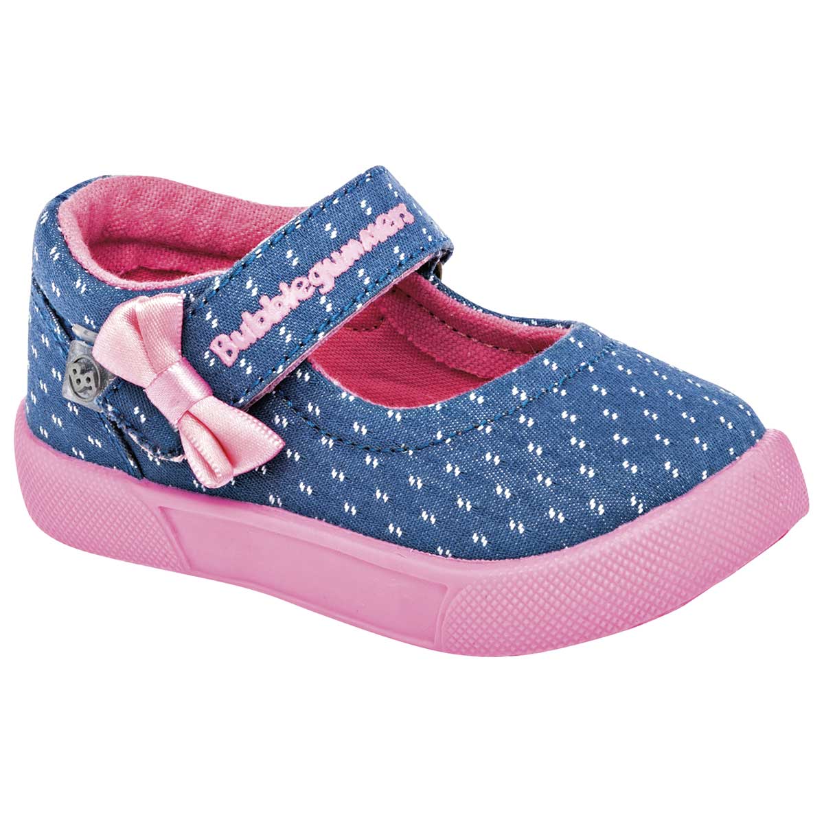 Mary jane Exterior Textil Color Azul Para Niña De Bubble Gummers