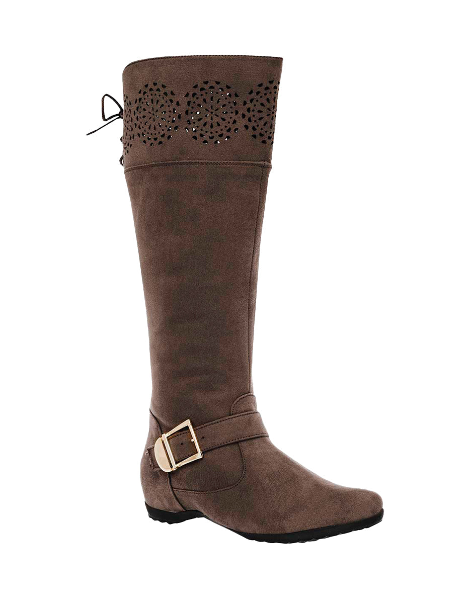 Botas altas Exterior Textil Color Café Para Mujer De RBCOLLECTION