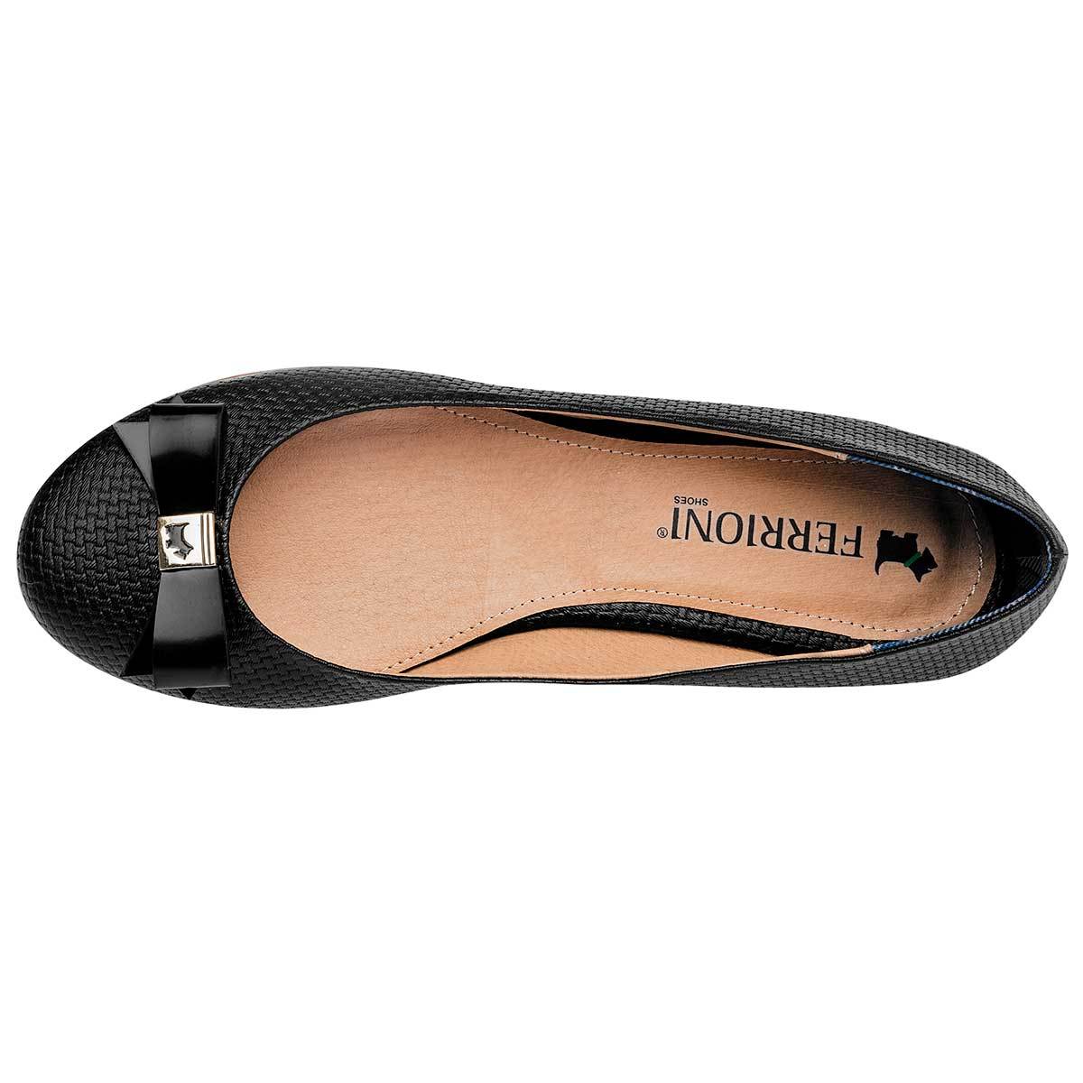 Flats clasicas Exterior Piel sintética Color Negro de Ferrioni