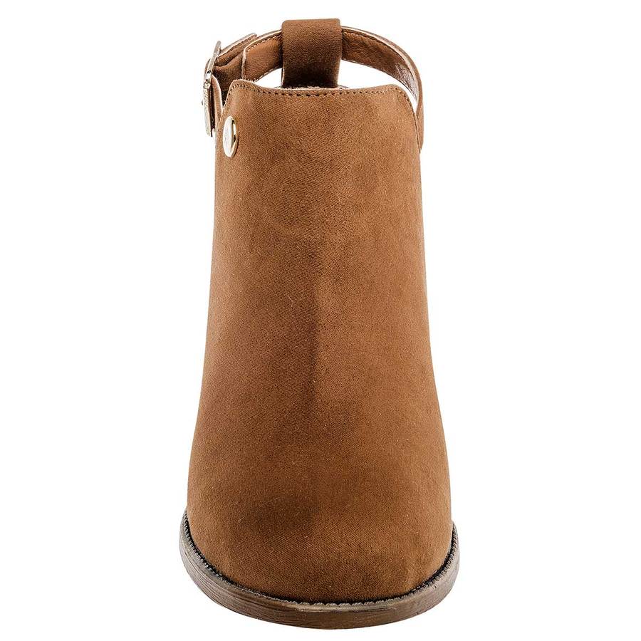 Botas tipo western Exterior Gamuza Sintética Color Camel de Moramora