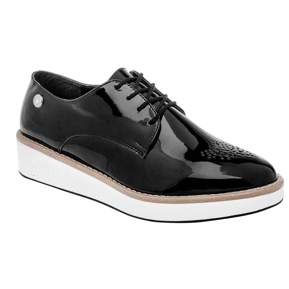 Oxfords Exterior Piel sintetica Color Negro charol de Moramora