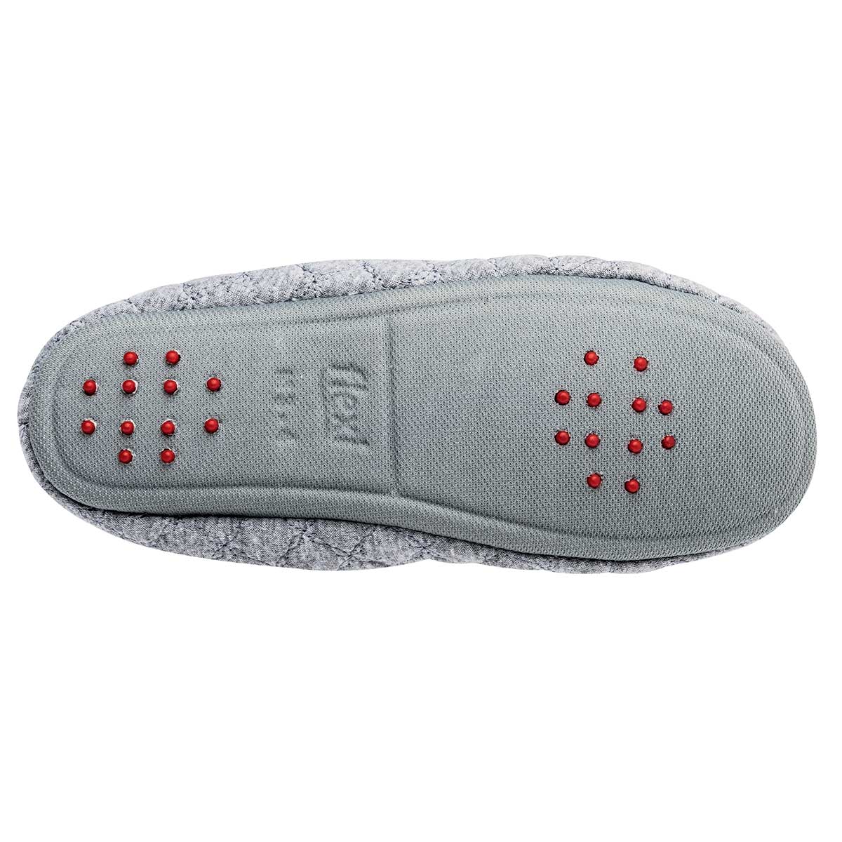 Pantuflas Exterior Textil Color Gris Para Mujer De Flexi