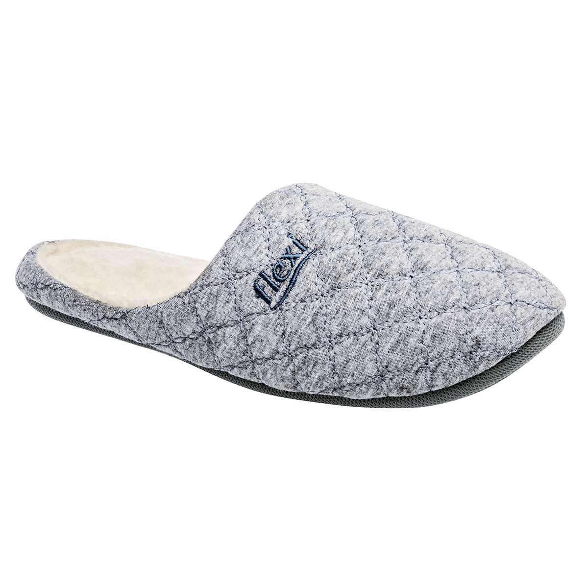 Pantuflas Exterior Textil Color Gris Para Mujer De Flexi