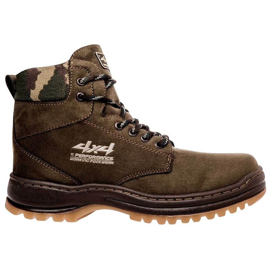 Botas hiking Exterior Textil Color Olivo Para Hombre De 4X4