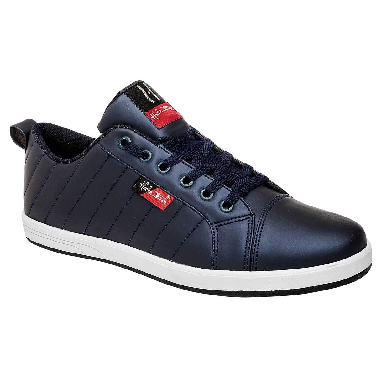 Con cordones Exterior Piel sintetica Color Azul de HS Casual