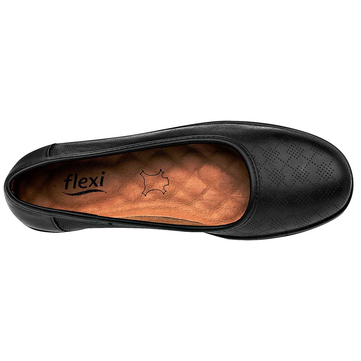 Confort Exterior Piel Color Negro Para Mujer De Flexi