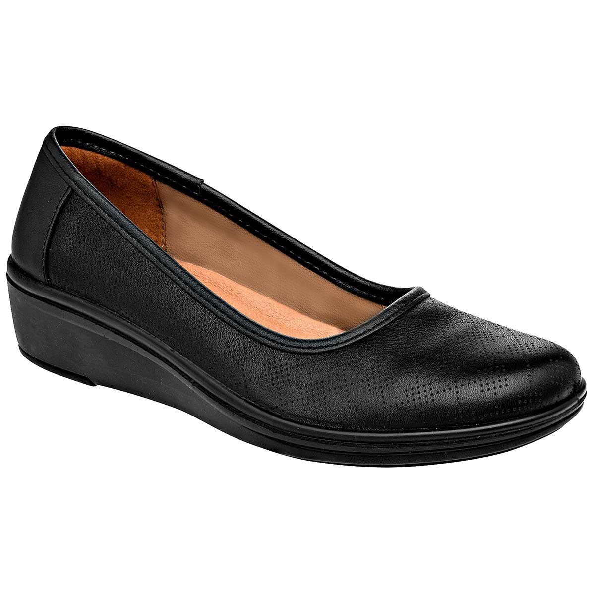 Confort Exterior Piel Color Negro Para Mujer De Flexi