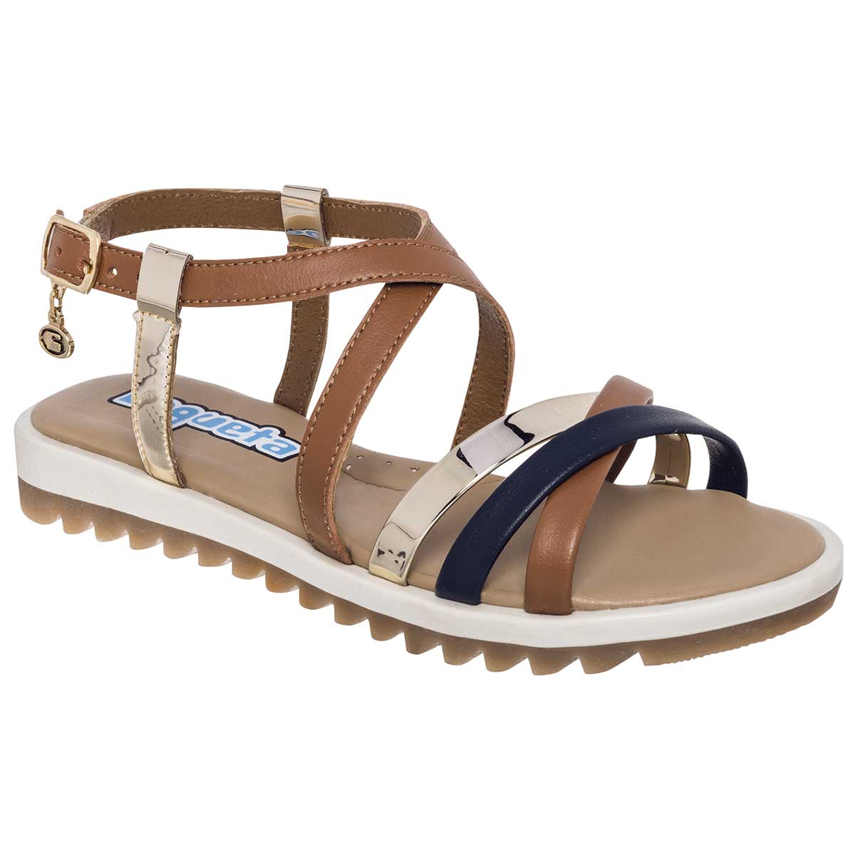 Sandalias de piso Exterior Sintético Color Camel Para Mujer De Coqueta