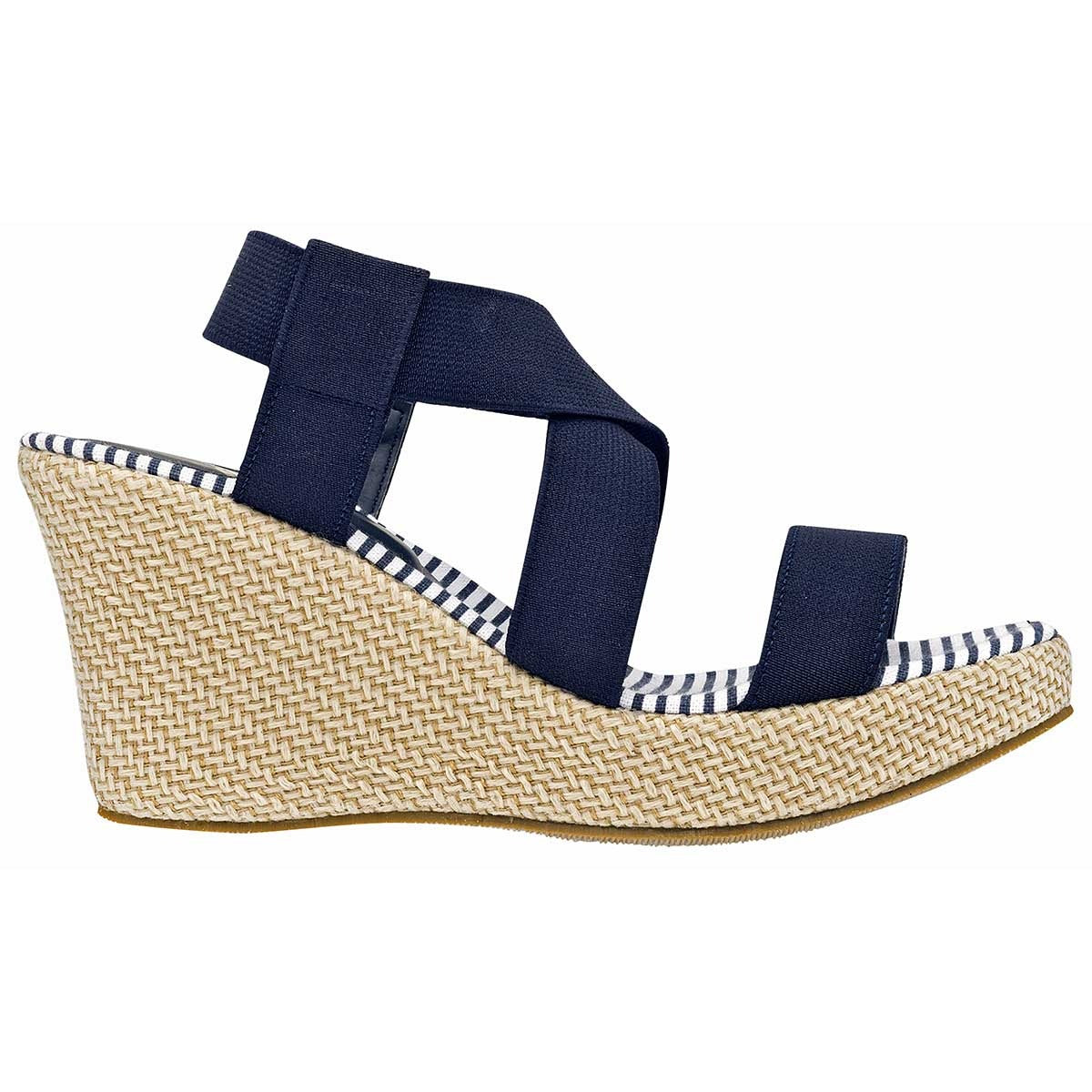 Sandalias con plataforma Exterior Textil Color Marino Para Mujer De D'Cristian