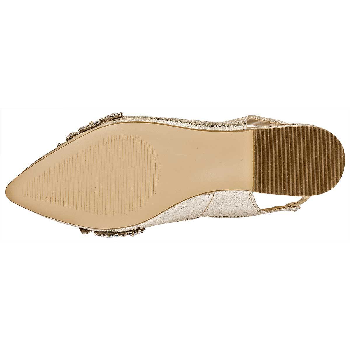 Flats puntales Exterior Piel sintética Color Oro de RBCOLLECTION