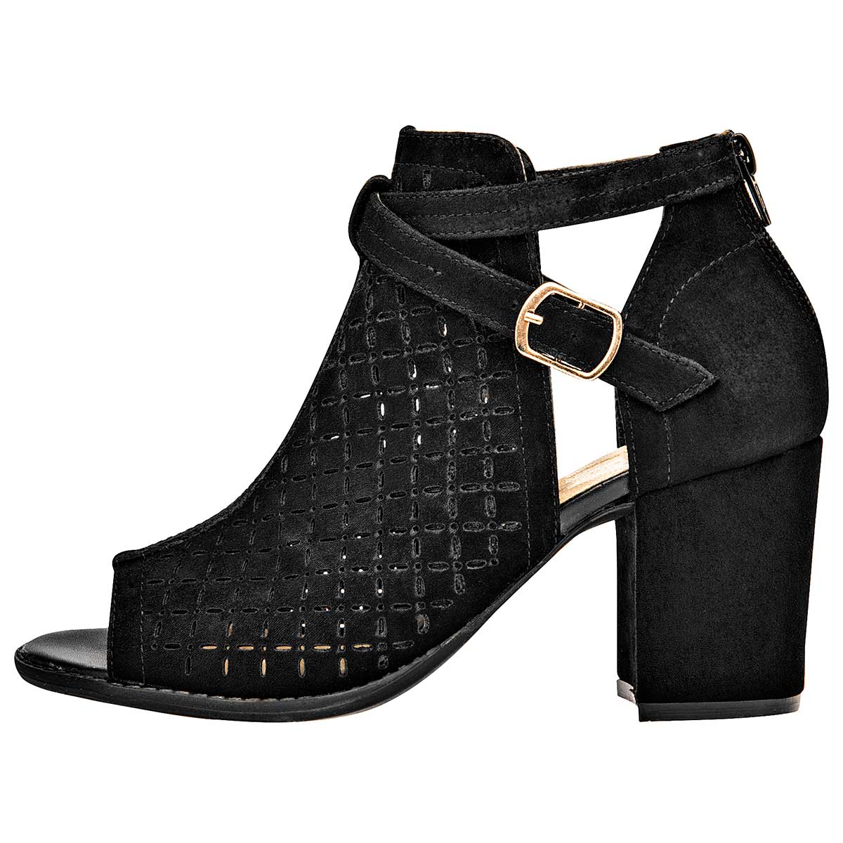 Botín con tacón Exterior Sintético Color Negro Para Mujer De RBCOLLECTION