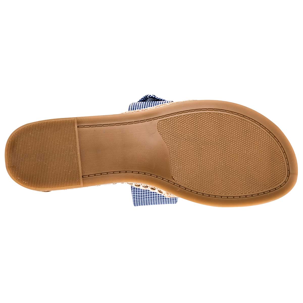 Sandalias de piso Exterior Textil Color Marino Con Blanco Para Mujer De Moramora