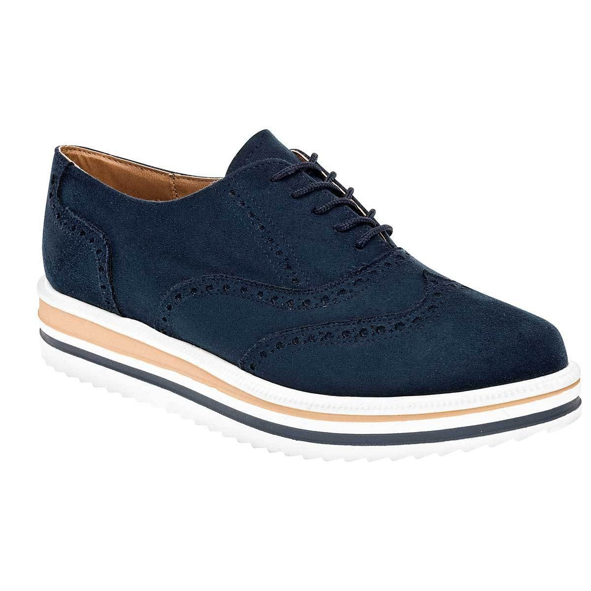 Oxfords Exterior Piel sintetica Color Marino de Mutante