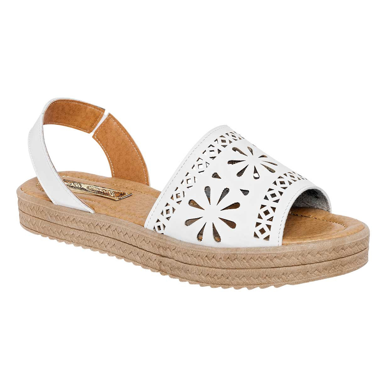 Sandalias de piso Exterior Sintético Color Blanco Para Mujer De Sexy Girl