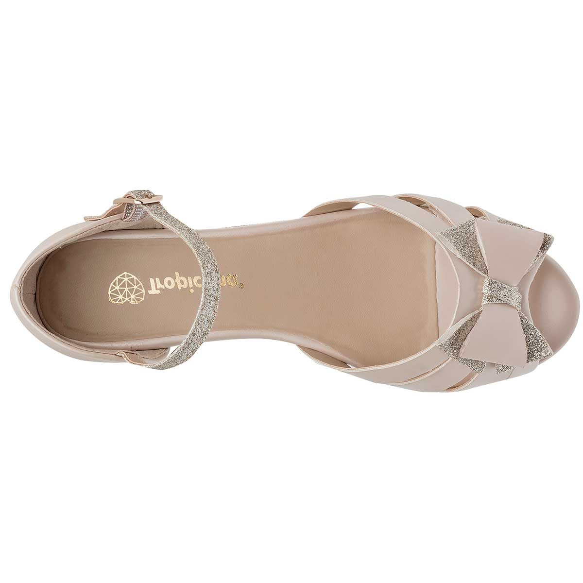 Sandalias Exterior Piel sintética Color Beige Para Mujer De Tropicana