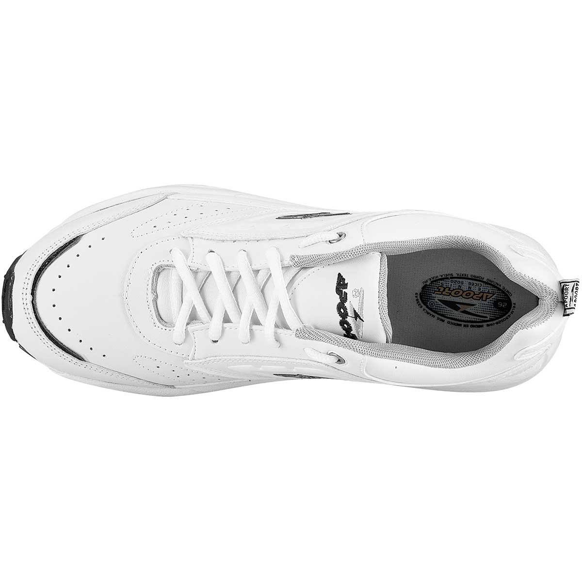 Tenis deportivos Exterior Piel Color Blanco Negro Para Mujer De Apoort