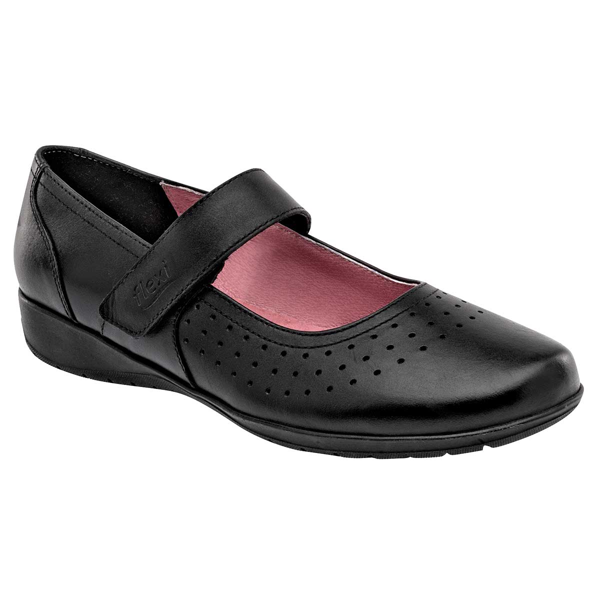 Escolares Exterior Piel Color Negro Para Mujer De Flexi