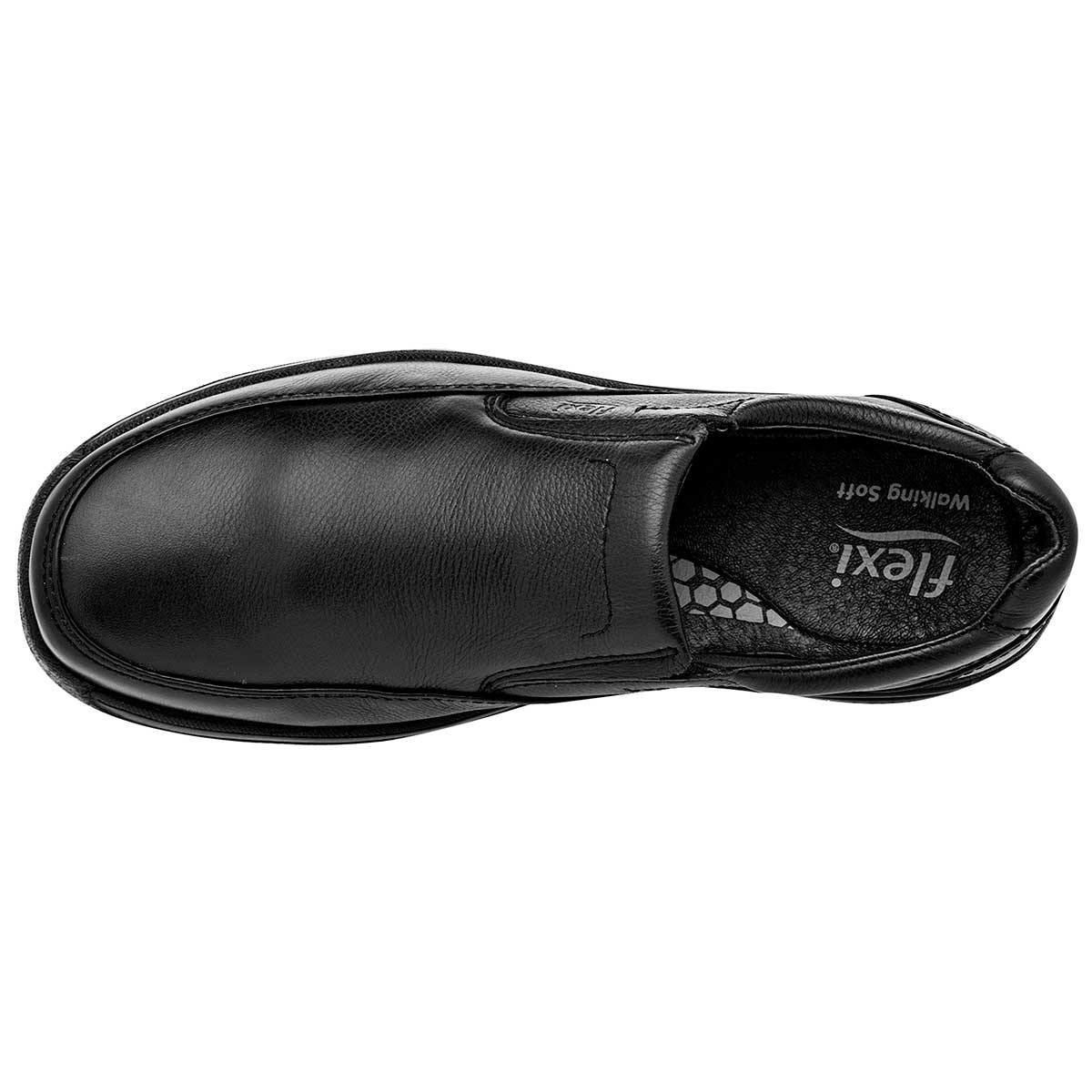 Zapatos confort y diabetico Exterior Piel Color Negro Para Hombre De Flexi