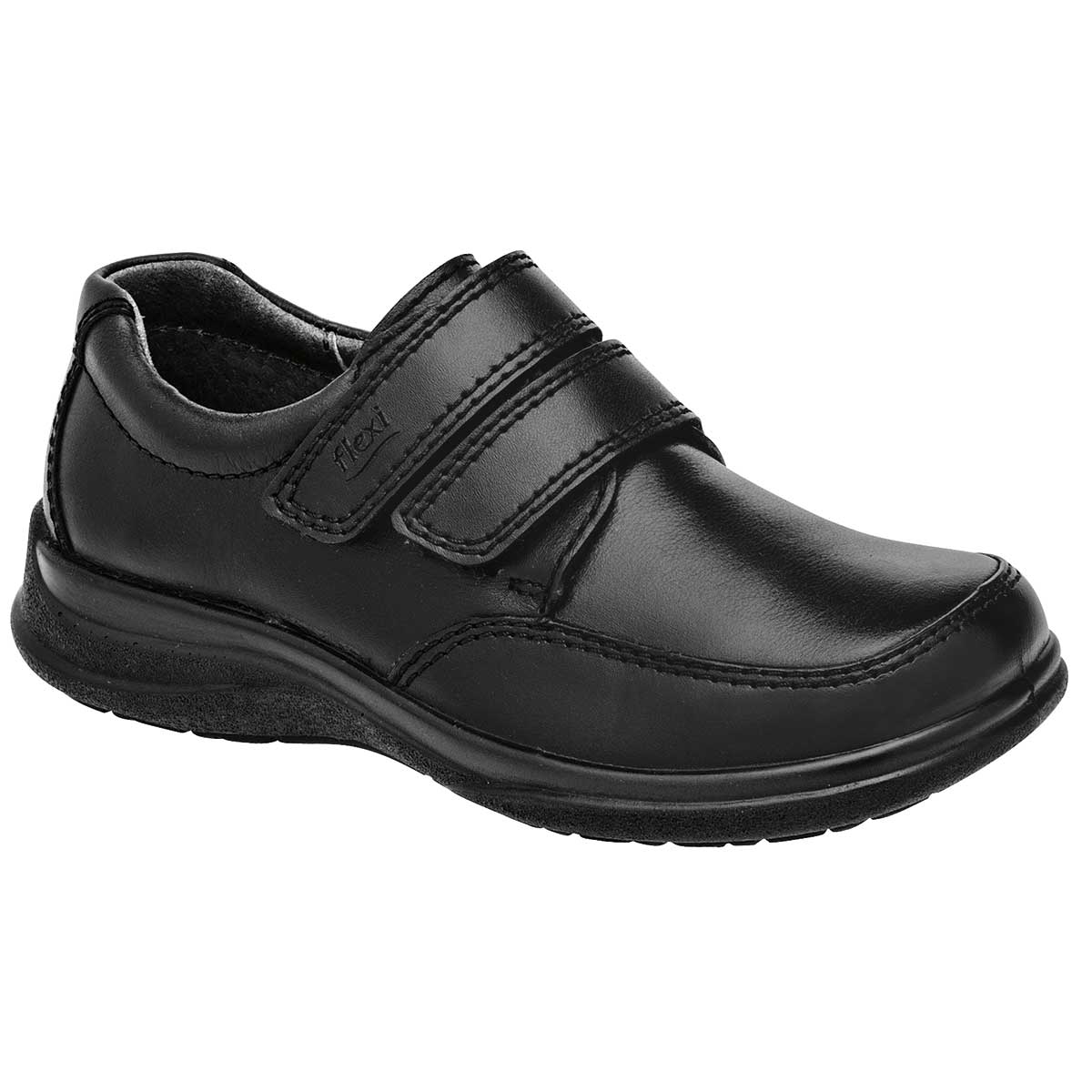 Zapatos escolares Exterior Piel Color Negro Para Niño De Flexi