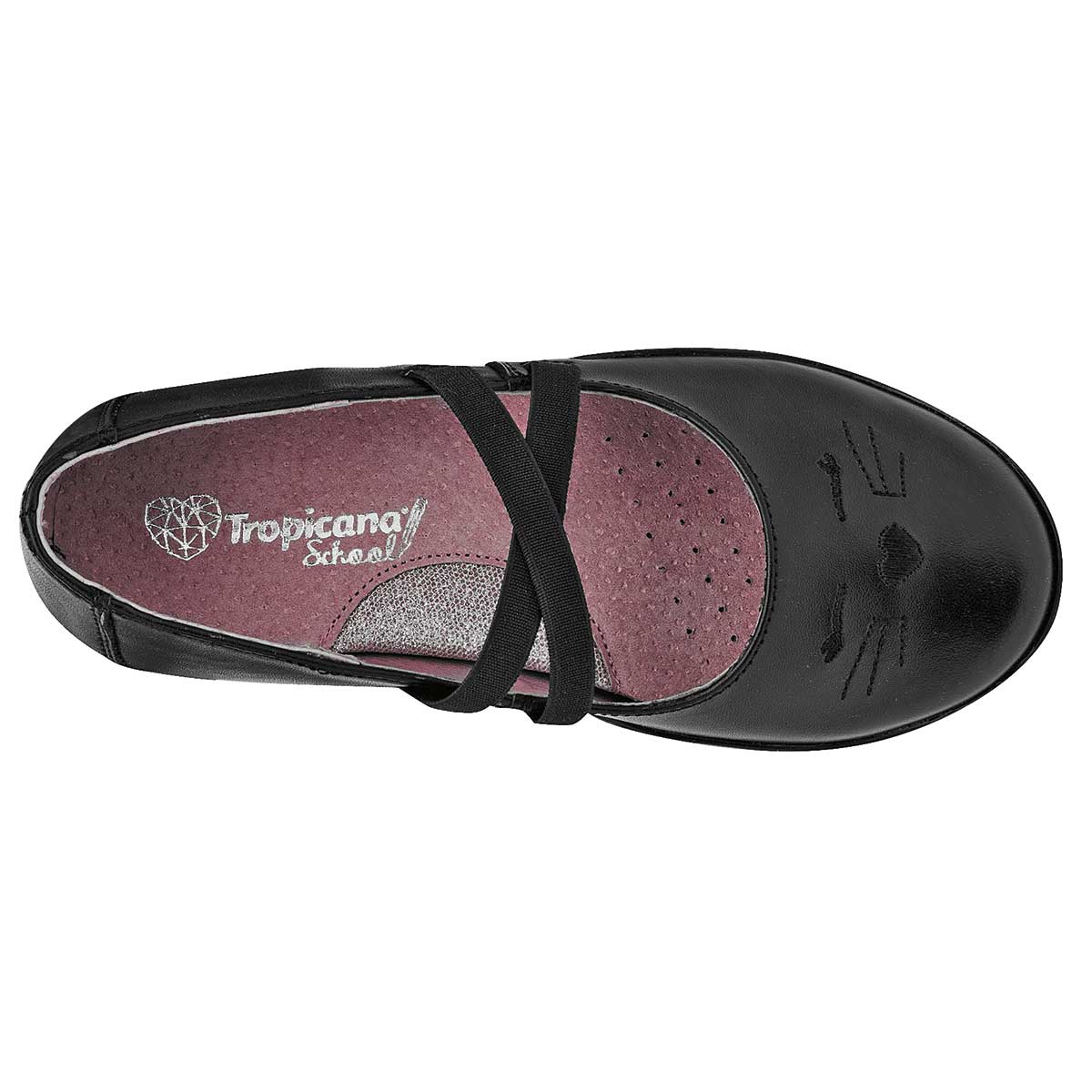 Zapatos escolares Exterior Piel Color Negro Para Mujer De Tropicana