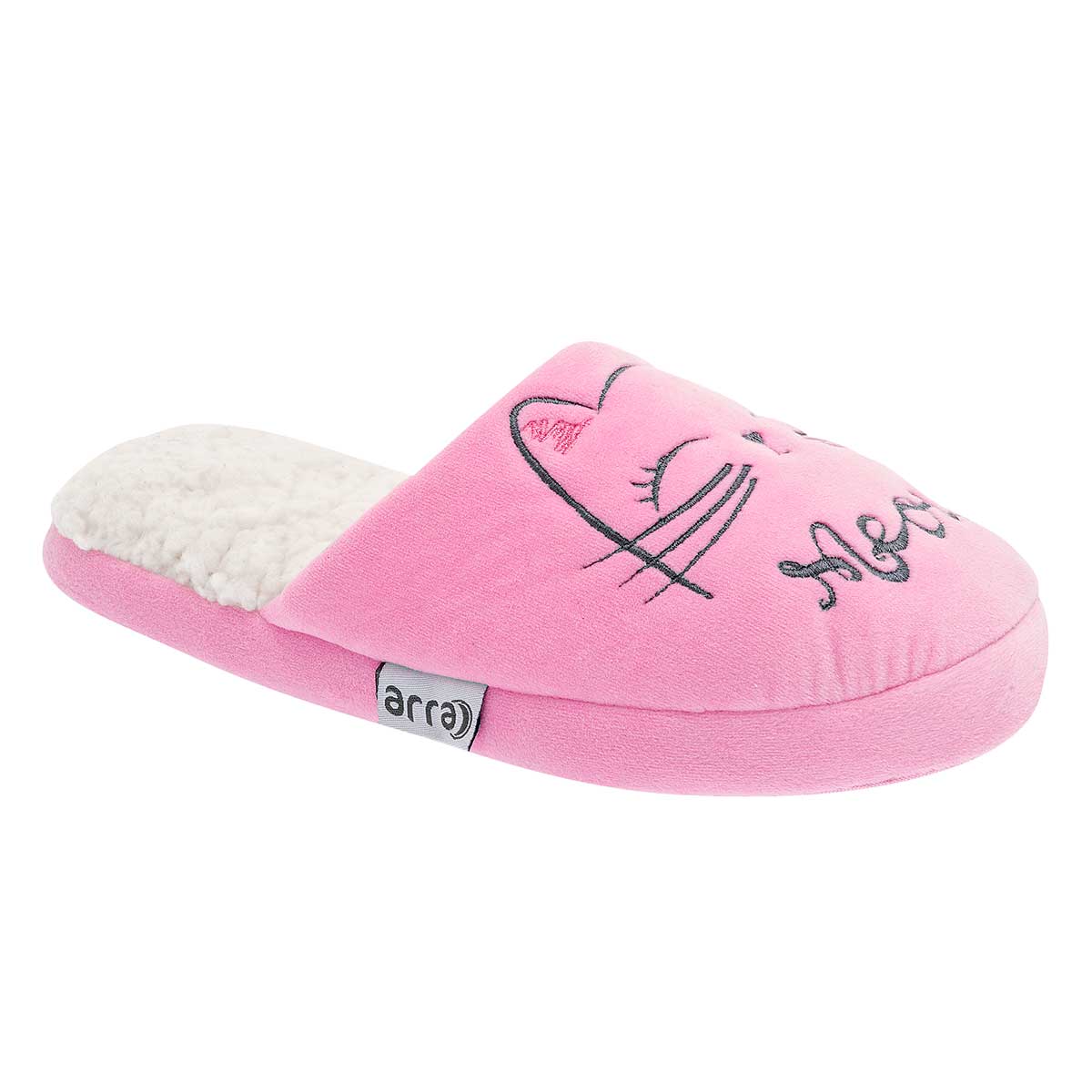 Pantuflas Exterior Textil Color Rosa Para Mujer De Arra