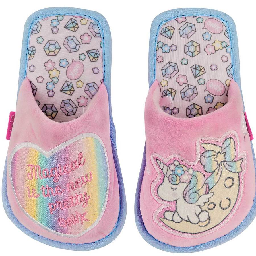 Pantuflas Para Niñas Color Rosa de Unicornios