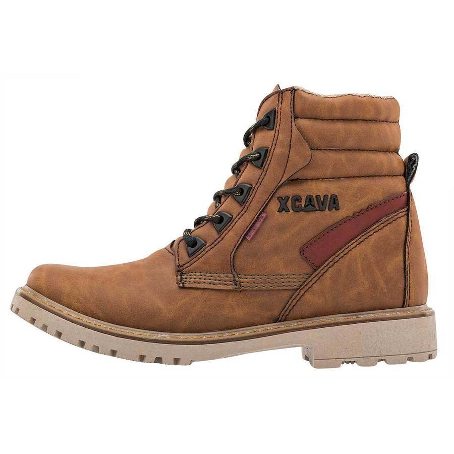 Botas Hiking Exterior Piel Sintética Color Camel Para Mujer De RBCOLLECTION