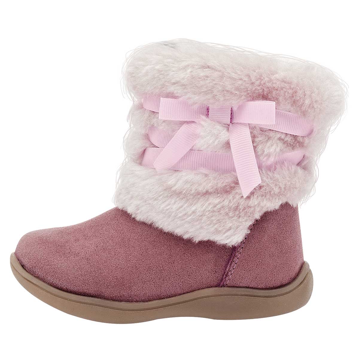 Botas Exterior Textil Color Rosa Para Niña De Ensueño