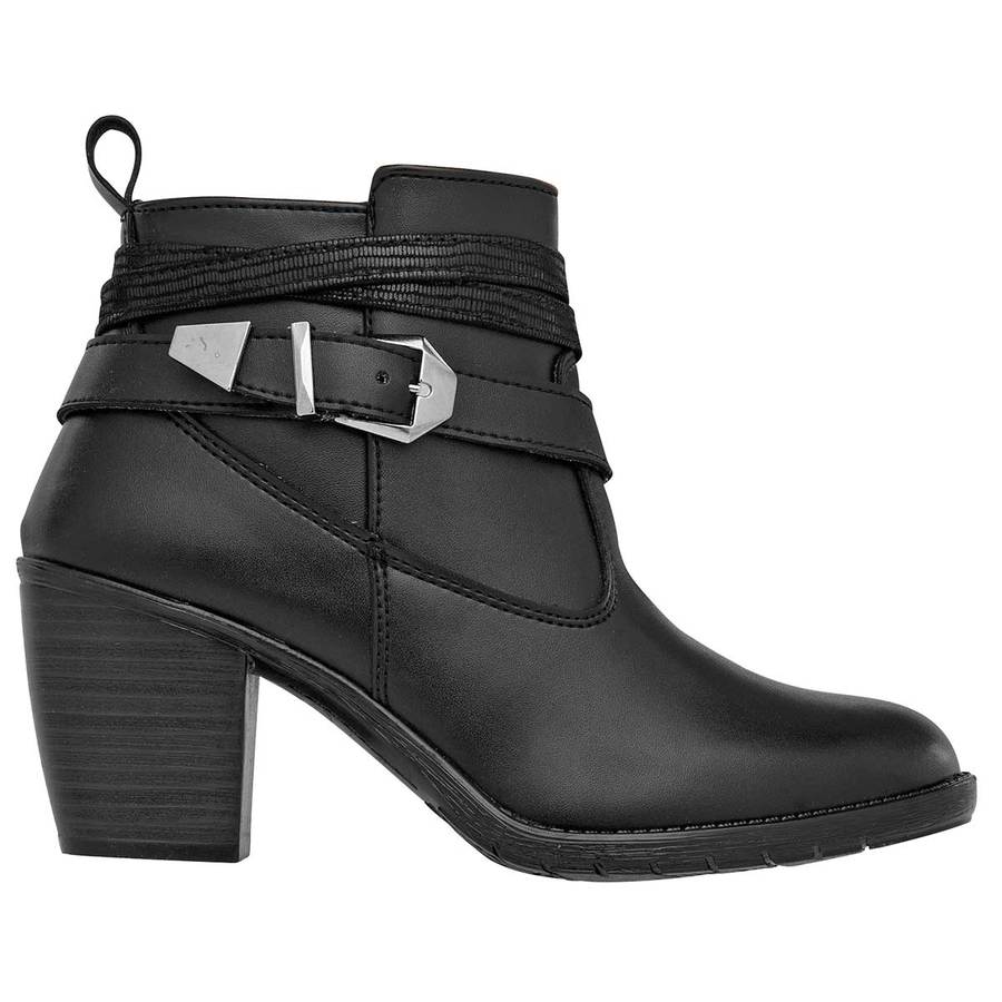 Botas tipo western Exterior Piel Sintética Color Negro de RBCOLLECTION